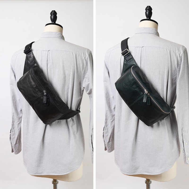 Butler Verner Sails メンズボディバッグ ポニープルアップ レザー