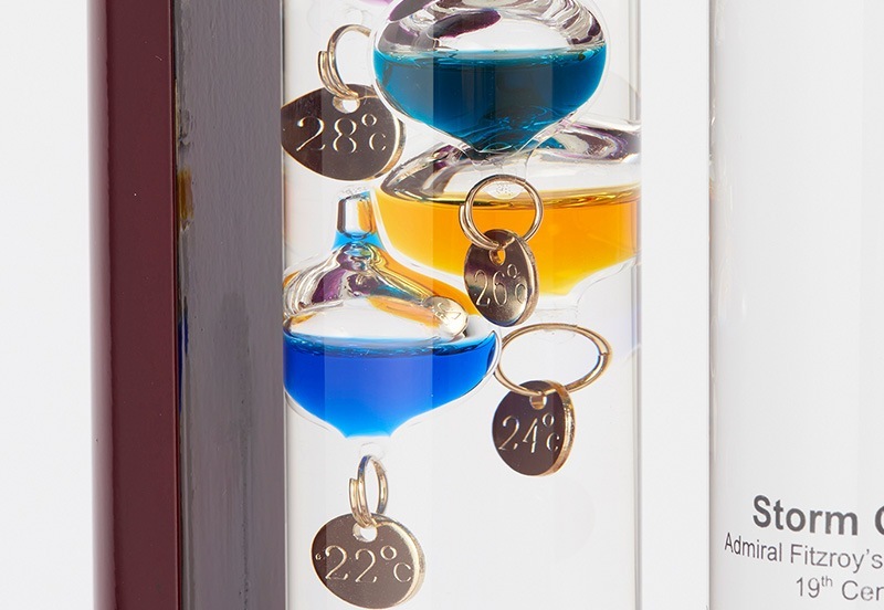 ガリレオ温度計＆ストームグラス 13cm×25cm オブジェ モダン