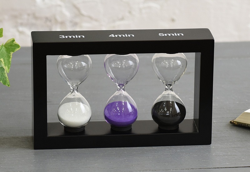 美品】砂時計 3分4分5分 木枠 置物 インテリア 工芸品 美術品 A1347