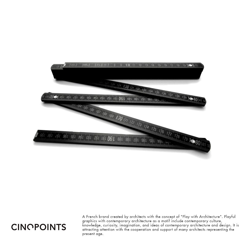 Cinqpoints Folded Meter 折りたたみ式ルーラー 定規 文具 その他 文具 紳士の持ち物