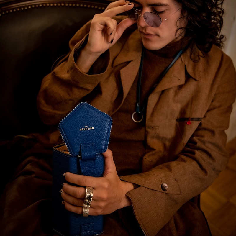 DIFFUSER 本革メガネケース 5本収納 PENTAGONAL PRISM STORAGE BOX