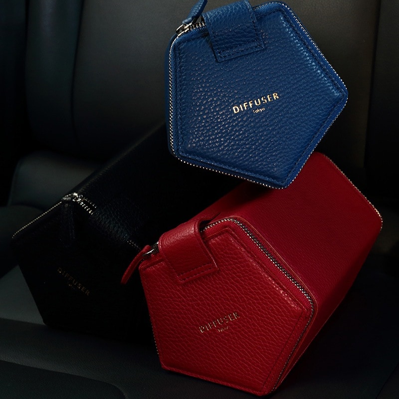 DIFFUSER 本革メガネケース 5本収納 PENTAGONAL PRISM STORAGE BOX