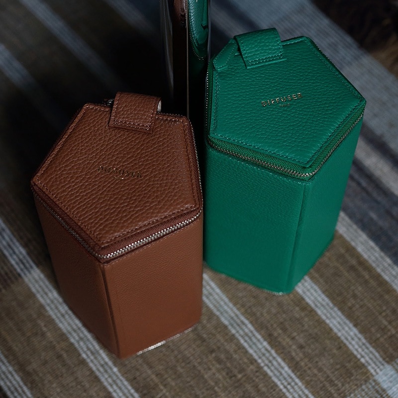 DIFFUSER 本革メガネケース 5本収納 PENTAGONAL PRISM STORAGE BOX