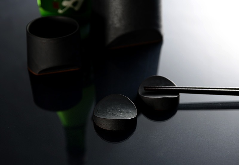 日本の歴史 TSUKI 安田瓦 箸置き カトラリーレスト 2個 セット 日本