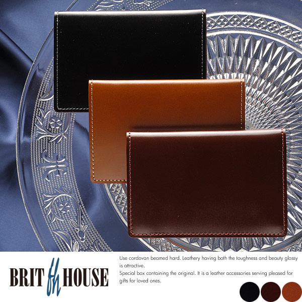 コードバン 名刺入れ メンズ 日本製 本革 Brit House 財布 小物 名刺入れ 紳士の持ち物