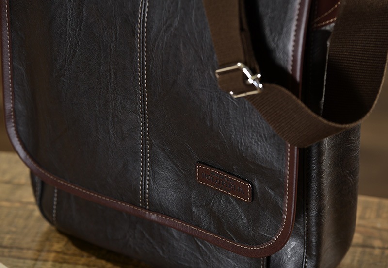 POLOFIELD フラップショルダーバッグ 縦型 日本製斜めがけ/合皮/大人