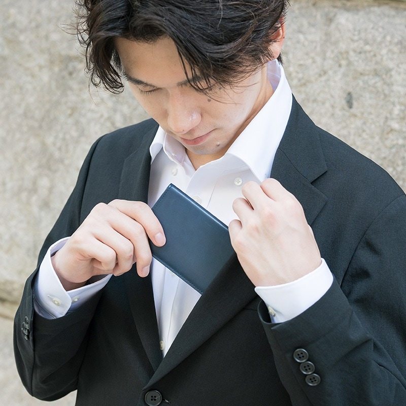 【ponkan】説明をご確認の上ご購入をお願いいたします 豊岡財布 craftsmanship カードケース AI（藍） 勝色 男性 メンズ 大人