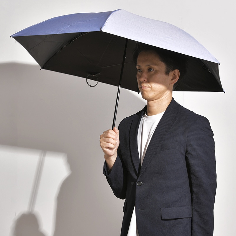 Ramuda 折りたたみ傘 6本骨 55cm 変形クイックアーチ 遮光遮熱 T/C