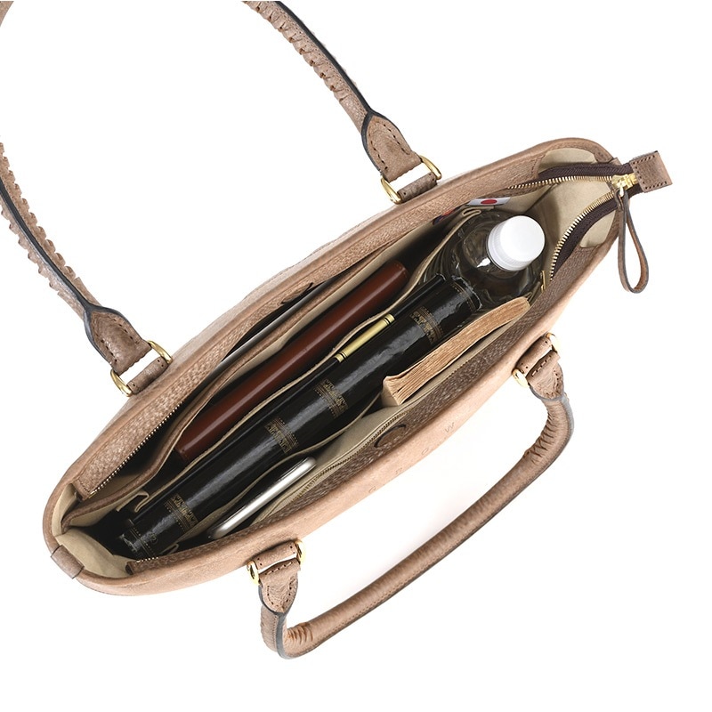 豊岡鞄 GROW 育てる鞄 AGING TOTE 自立イタリアンレザー/ファスナー