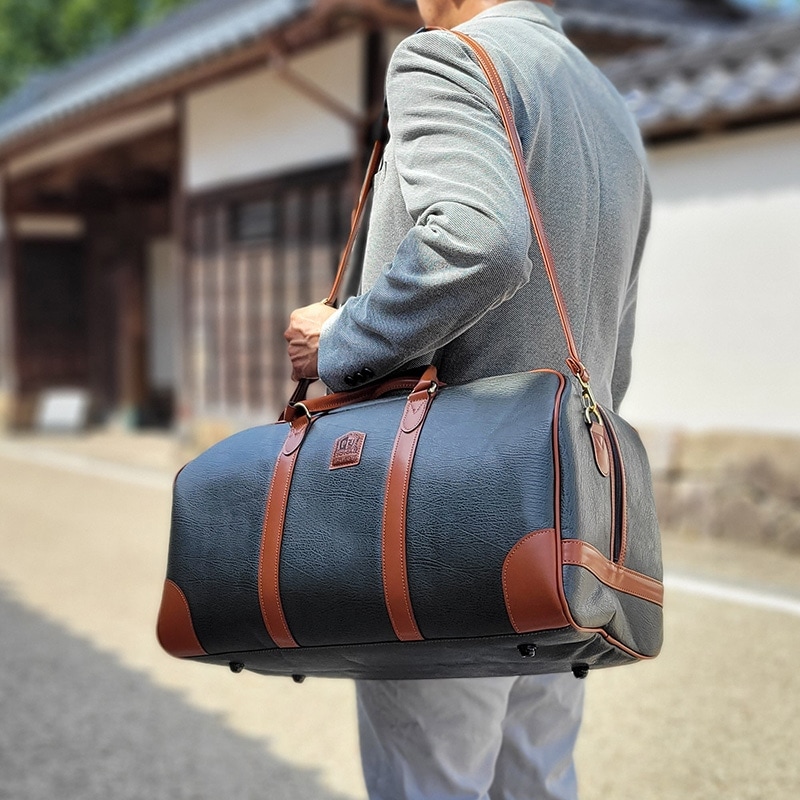 PHILIPE LANGLET 紳士の風格 豊岡製 ボストンバッグ 幅48cm  ビジネス 大きい 書類 出張 旅行 鞄 大人 男性 大型 カバン  【送料無料】 PHILIPE LANGLET 紳士の風格 豊岡製 ボストンバッグ 幅48cm ビジネス