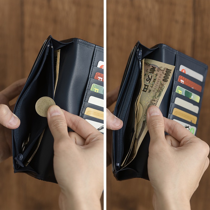 これいい和 武州正藍染 刺し子 ロングウォレット メンズ 財布 日本製