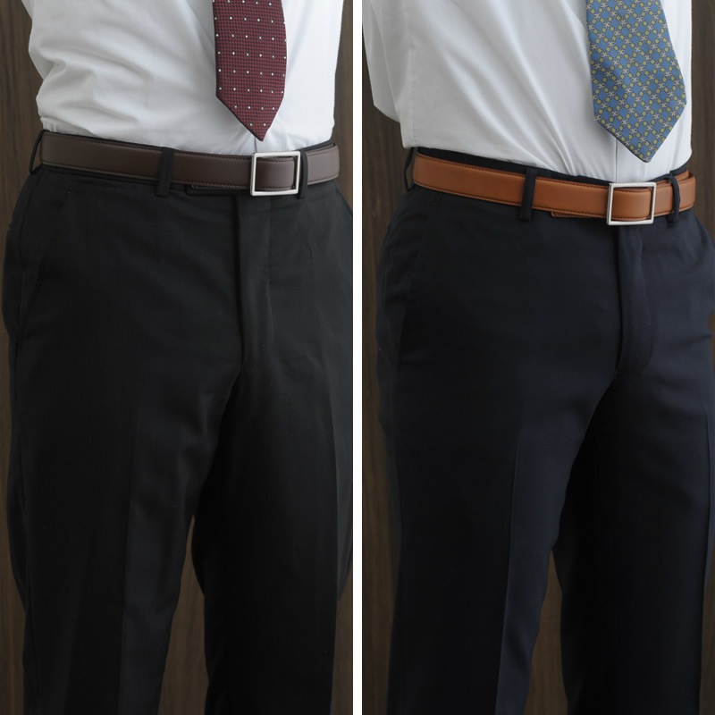 WINS FACTORY 無段階 調整 フリコ ビジネスベルト 3cm幅 ベジタブル