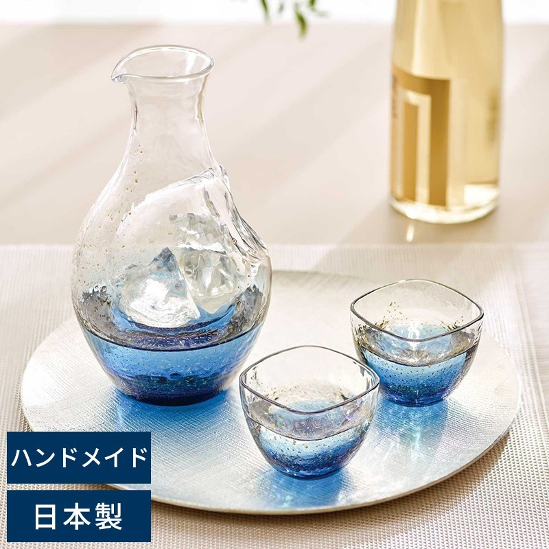 東洋佐々木ガラス 江戸硝子 八千代窯 冷酒器 3点セット（氷