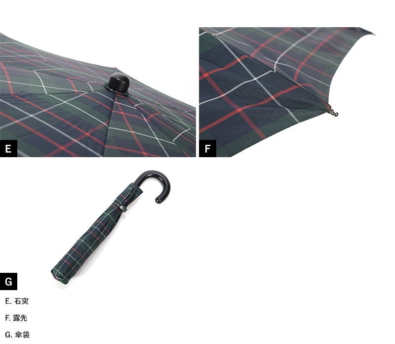Ramuda トップレス折りたたみ傘 チェック 55cm 8本骨  雨傘 折りたたみ 軽量 高級 丈夫 紳士 大人 ギフト プレゼント  【送料無料】 Ramuda トップレス折りたたみ傘 チェック 55cm 8本骨 雨傘折りたたみ