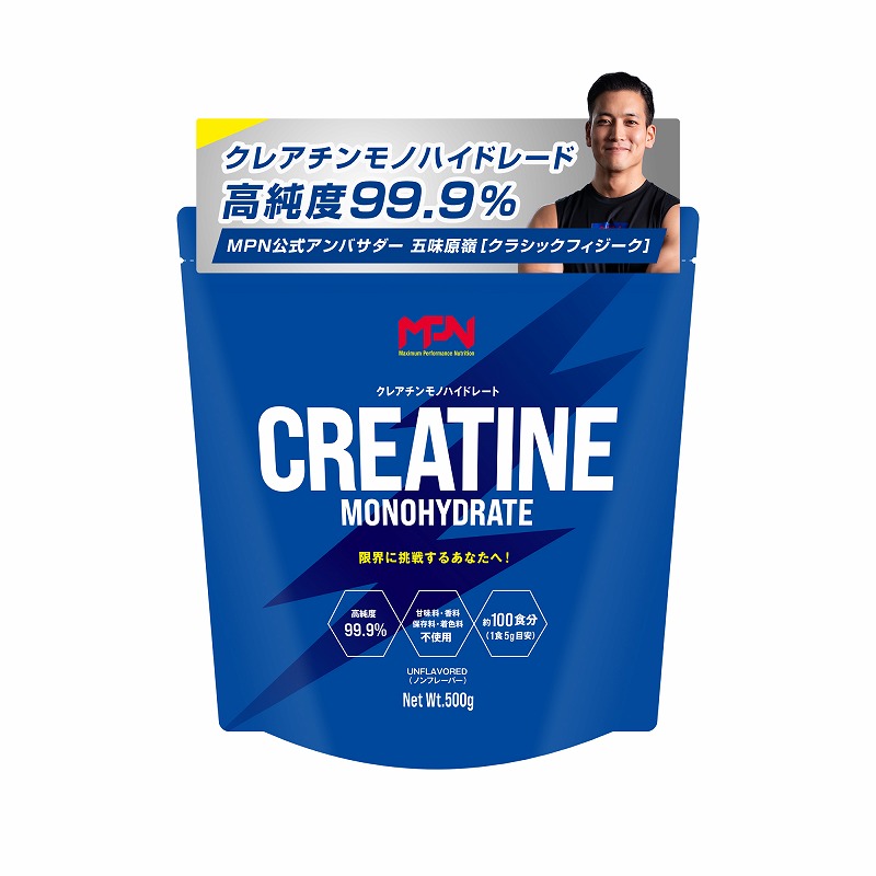 手軽に始められて続けやすい！　500g　CREATINE MONOHYDRATE （クレアチンモノハイドレート）（1回目安　約5g　100回分程度）　