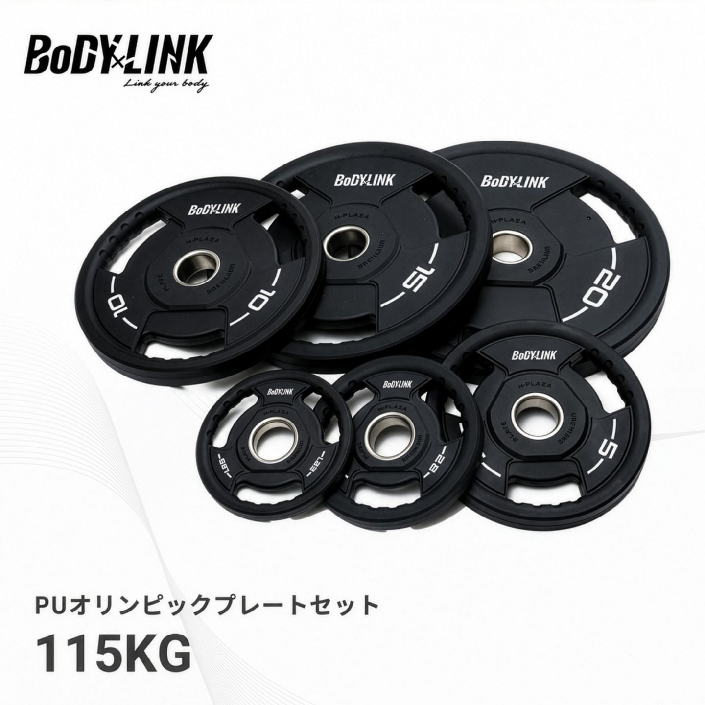 BoDYLINK (ボディリンク) PUオリンピックプレートセット 115kg [SPO115]