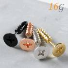 ピアス 16g ボディピアス ねじ プラスネジ 個性派 16g ストレートバーベル トラガス 軟骨ピアス ヘリックス 耳たぶ k03-202|１６G|ゲージから探す