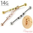 ��������ȥꥢ�� �ԥ��� 14G �� ������ CZ ���塼�ӥå����륳�˥� ���������륹�ƥ�쥹 �ܥǥ��ԥ��� ���äѤʤ��б� ���ȥ졼�ȥС��٥� e03-135