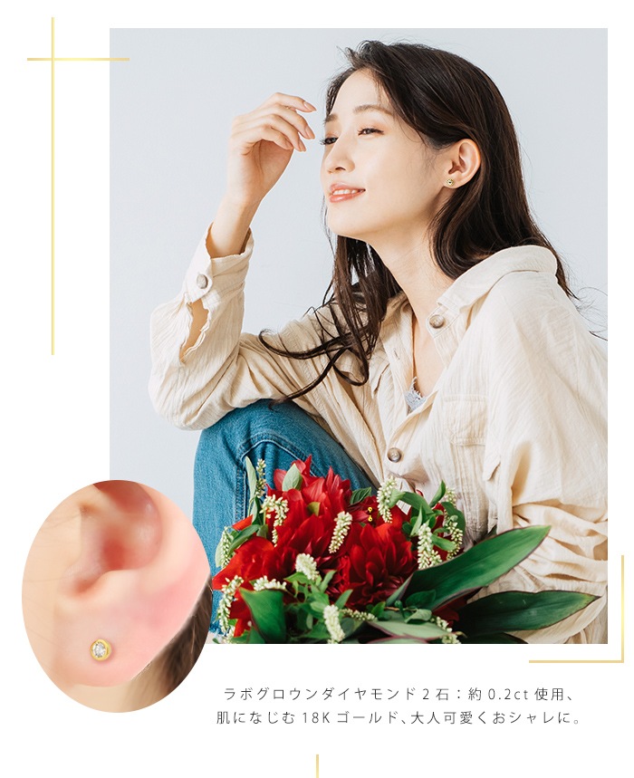ξåȡ ԥ 18 18K 20G  ܥ 0.2ct 奨 եα ʤ ܥǥԥ  ԥ  䡼  С٥ ȥ졼ȥС٥ ץ 18k-03-3