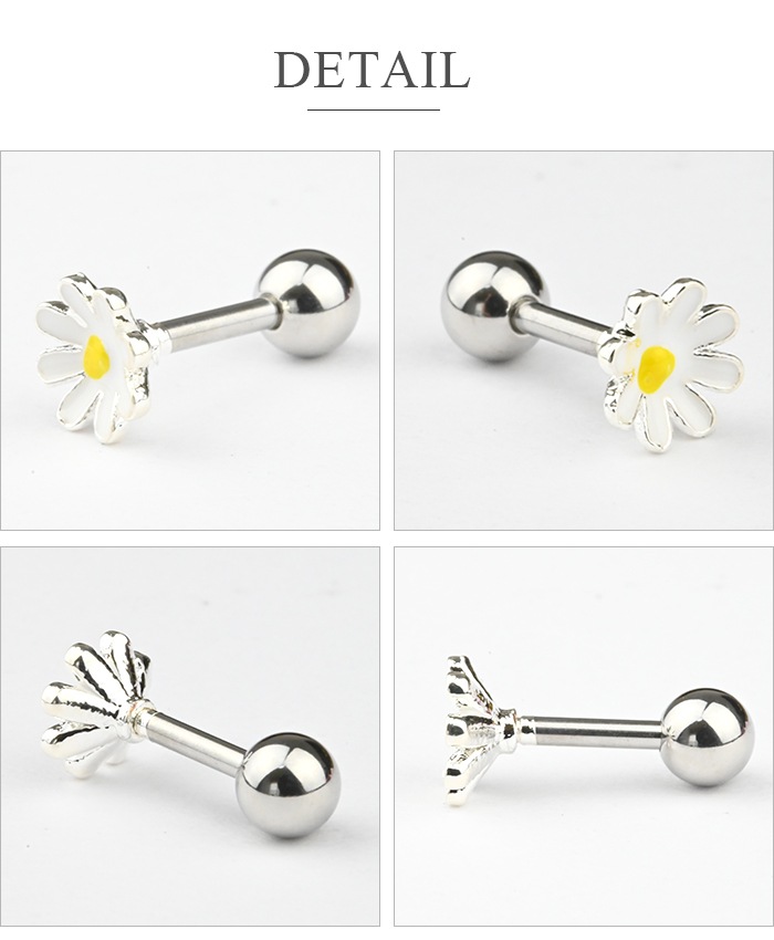 マーガレット 16g 耳たぶ ピアス 軟骨 ピアス かわいい ボディ