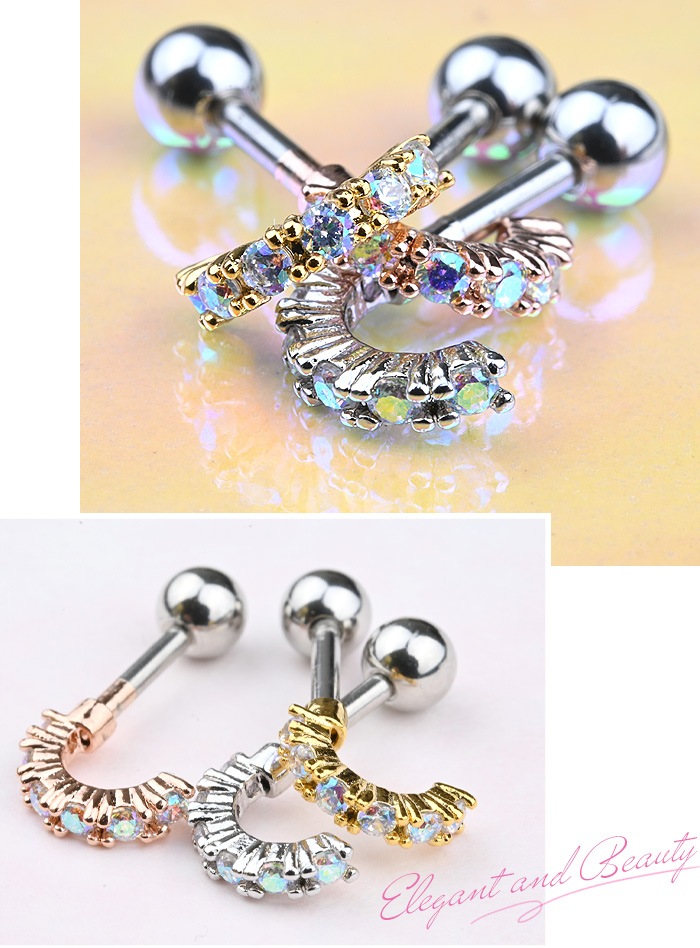 耳たぶ ピアス 16g 16ゲージ ボディピアス 軟骨 軟骨ピアス 金属
