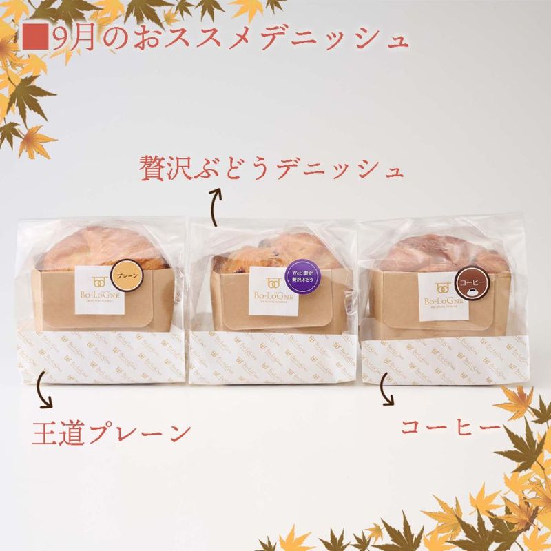 【送料無料】スタッフおすすめ！今月のカップデニッシュ3個セット 〈9月〉