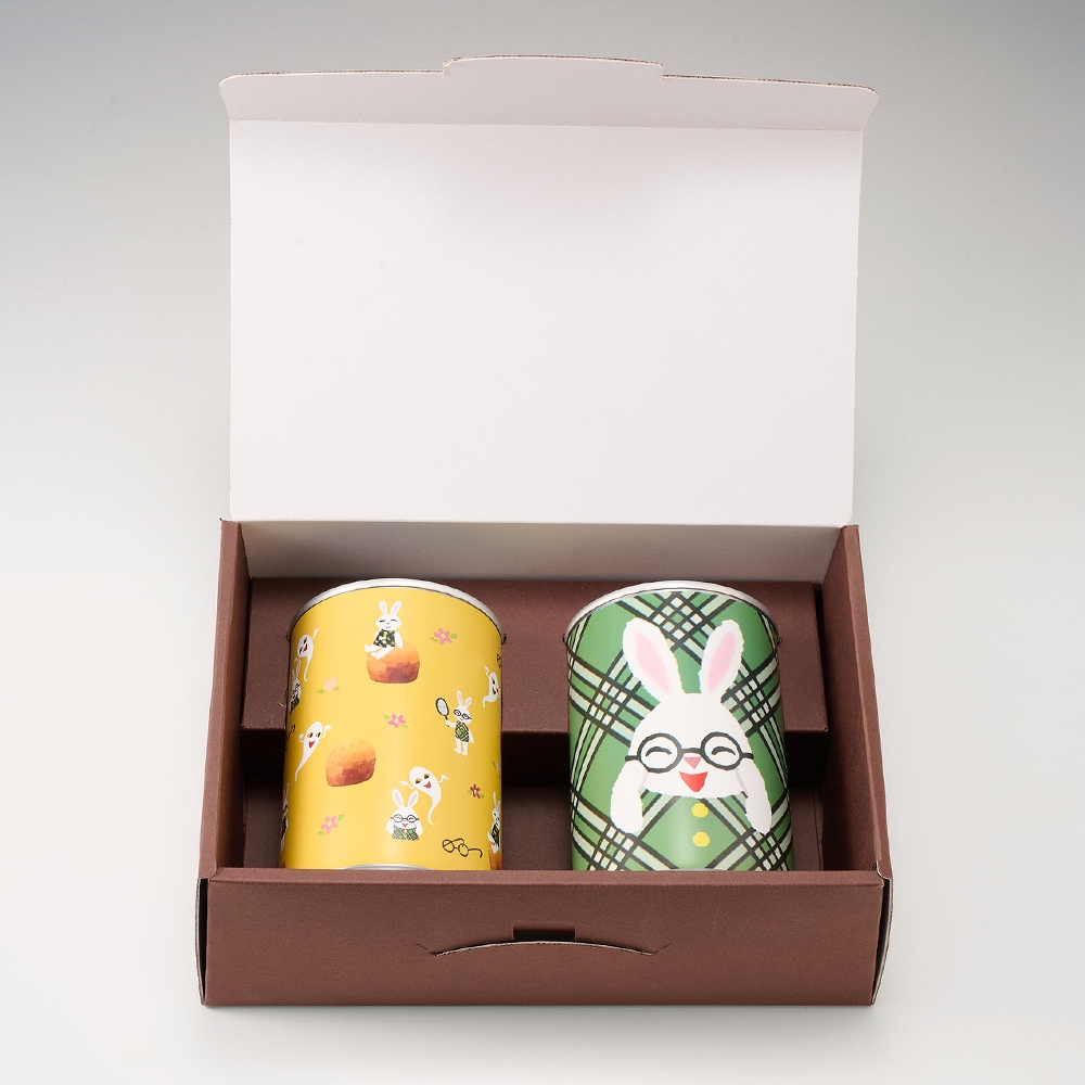 めがねうさぎ 備蓄deボローニャ 2缶ギフト ≪ミニ絵本つき
