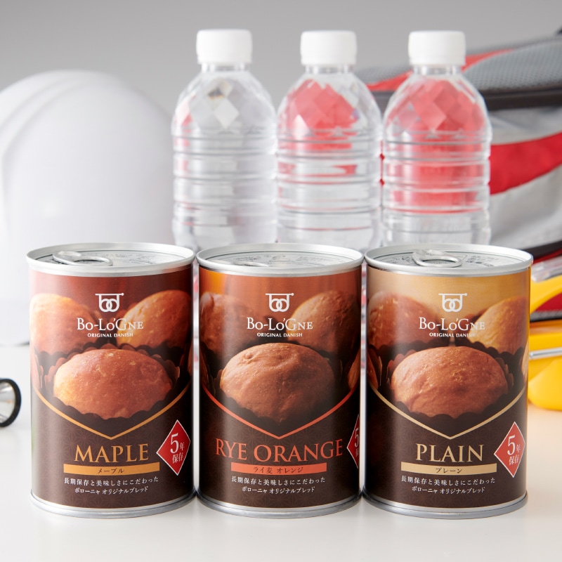 賞味期限5年6ヶ月！]備蓄deボローニャ24缶セット <ライ麦オレンジ