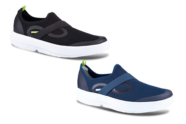 希少★ウーフォス OOMG MESH LOW ストレッチ メッシュスニーカー ウーフォス/OOFOS Men's OOMG Mesh Low White Sole(メンズウー