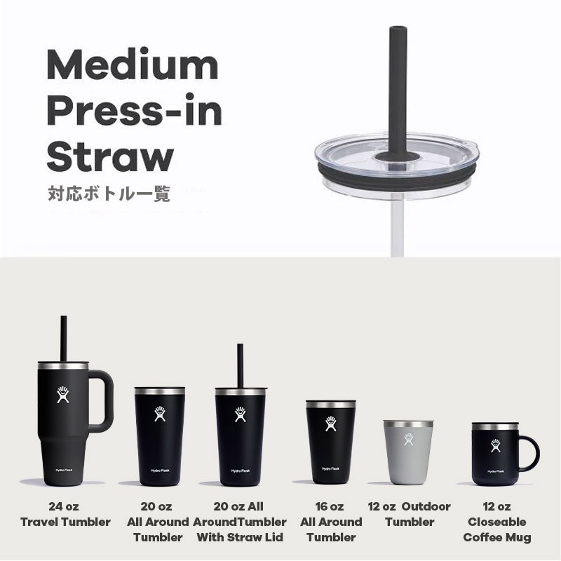 ϥɥե饹/Medium Press-In Straw Lid å