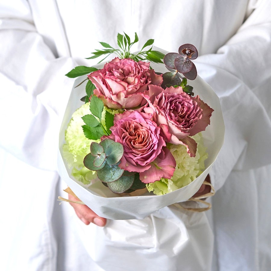 アンティークカラーのローズブーケ｜S｜須藤バラ園