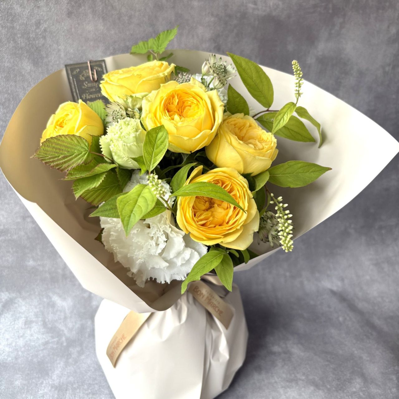 黄色いバラのブーケ｜M
