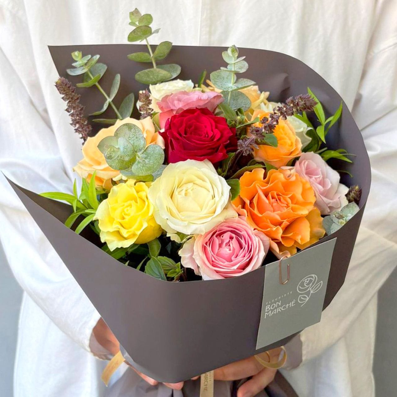 12本のバラのブーケ｜國枝バラ園