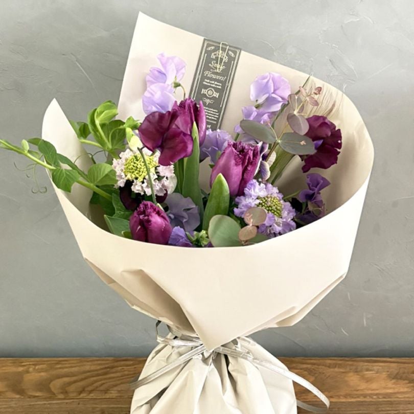 春のギフトブーケ｜Purple｜M