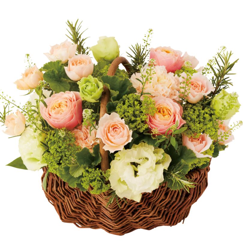 【母の日】バラとカーネーションのナチュラルアレンジメント｜5/7～10お届け