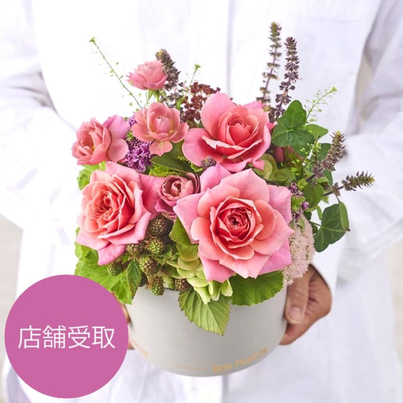 店舗受取｜和ばらのアレンジメント｜M｜Rose Farm KEIJI