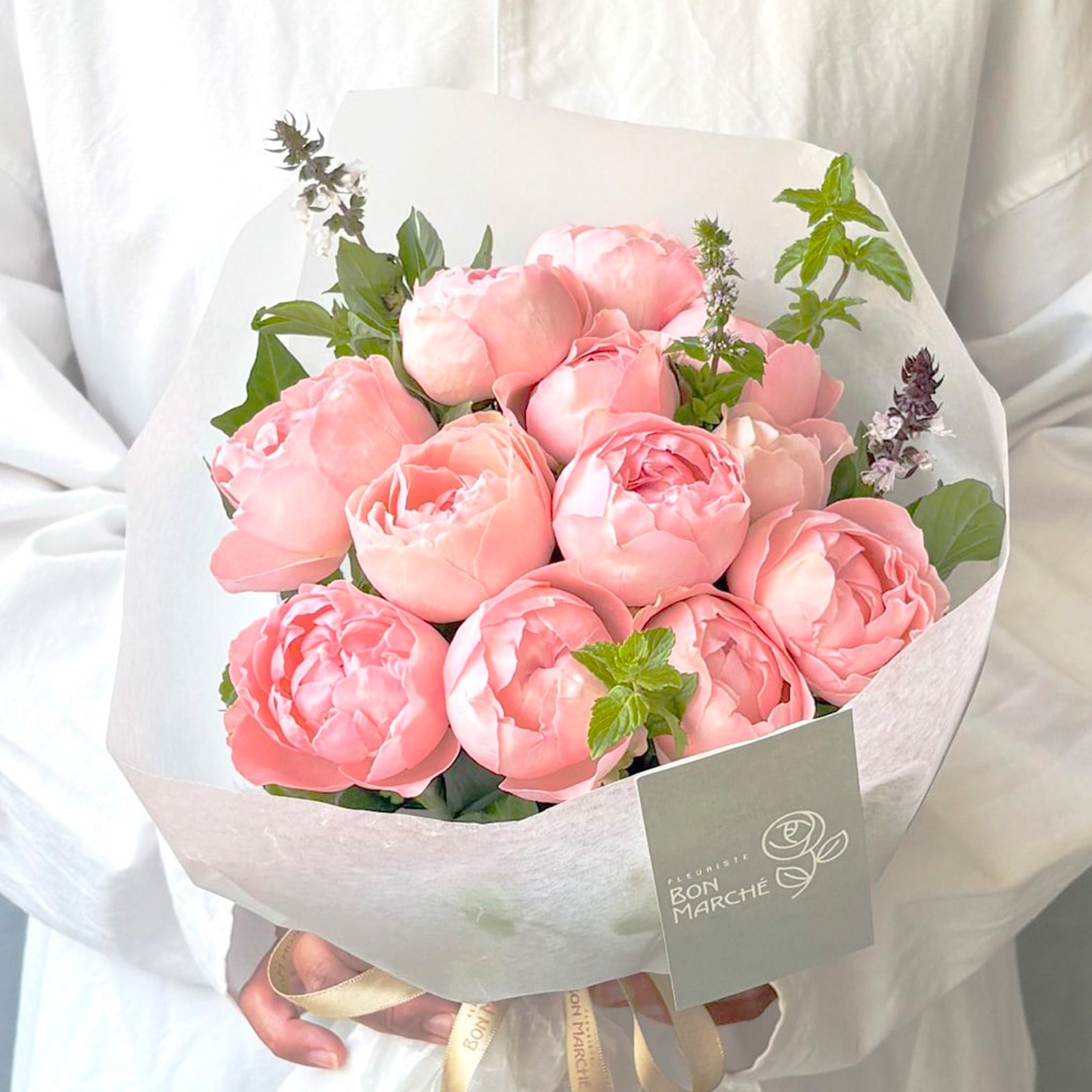 12本のバラのブーケ｜Pink