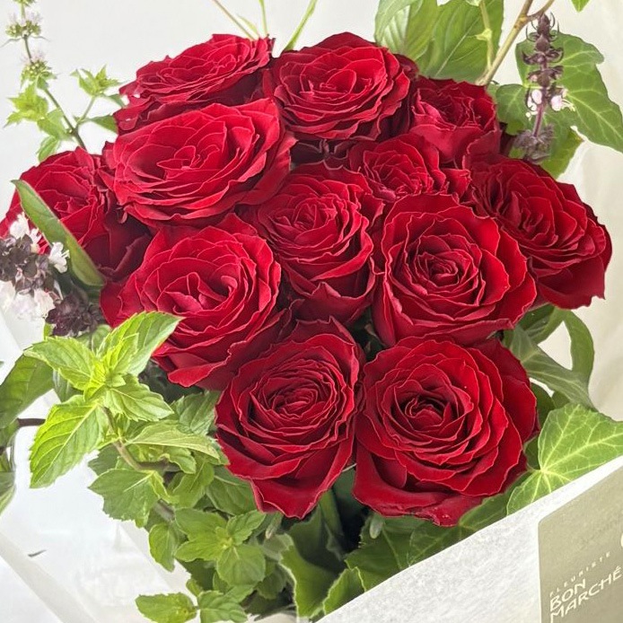 店舗受取限定｜12本のバラのブーケ｜Red