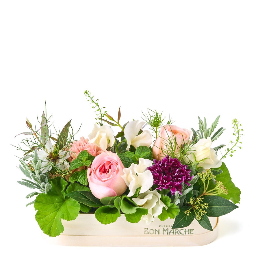 季節のバラのアレンジメント｜Pink