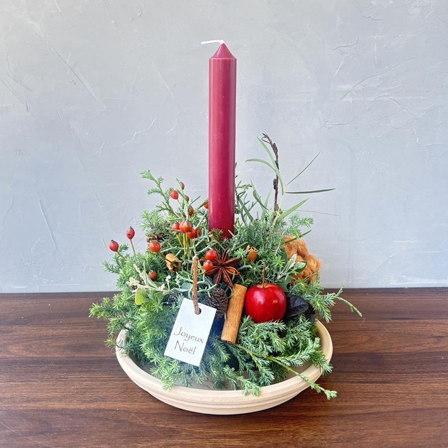 クリスマス キャンドルアレンジメント