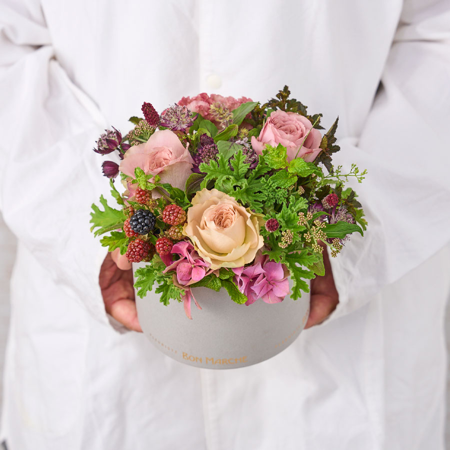 オリジナルローズと草花のアレンジメント｜M｜堀木園芸