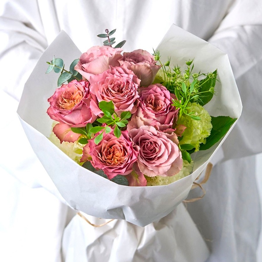 アンティークカラーのローズブーケ｜M｜須藤バラ園