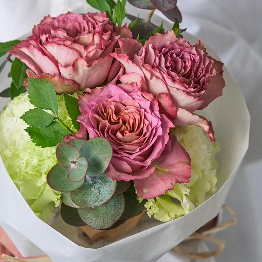 アンティークカラーのローズブーケ｜S｜須藤バラ園