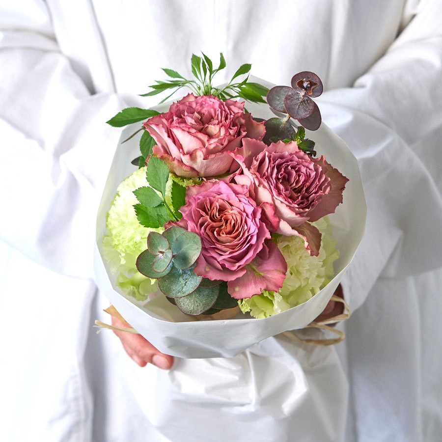 アンティークカラーのローズブーケ｜S｜須藤バラ園