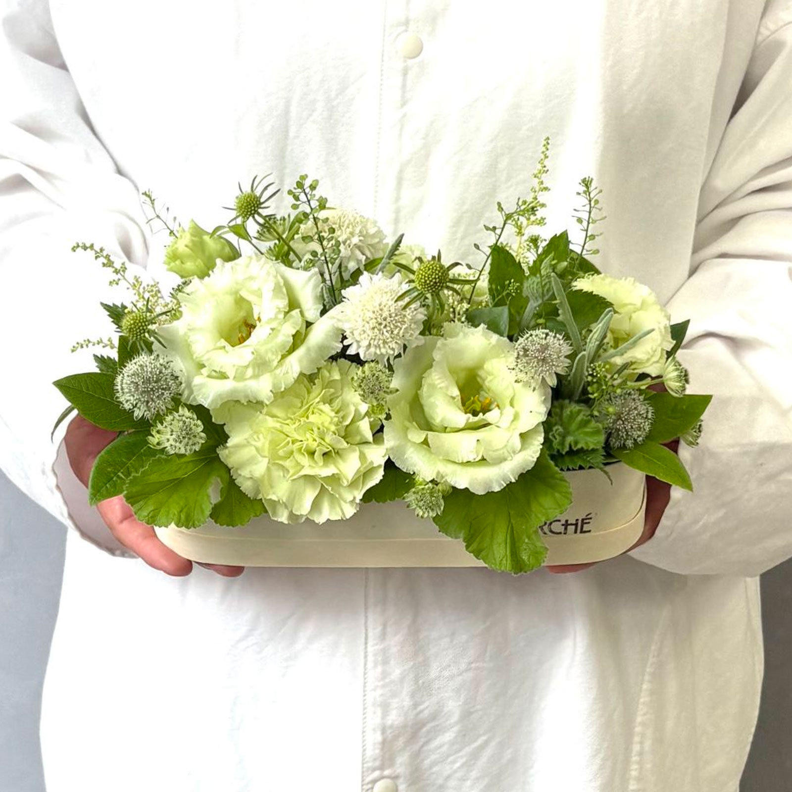 リシアンサスのアレンジメント｜White＆Green