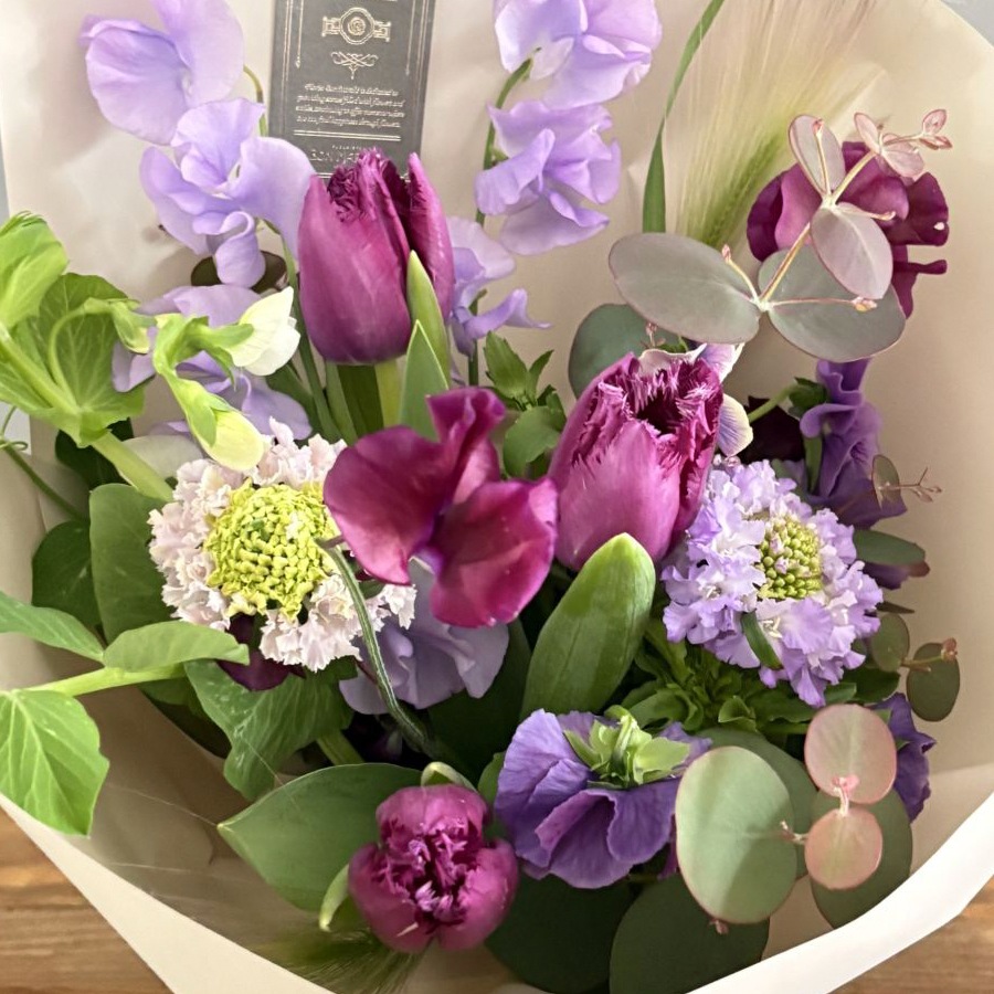 春のギフトブーケ｜Purple｜M