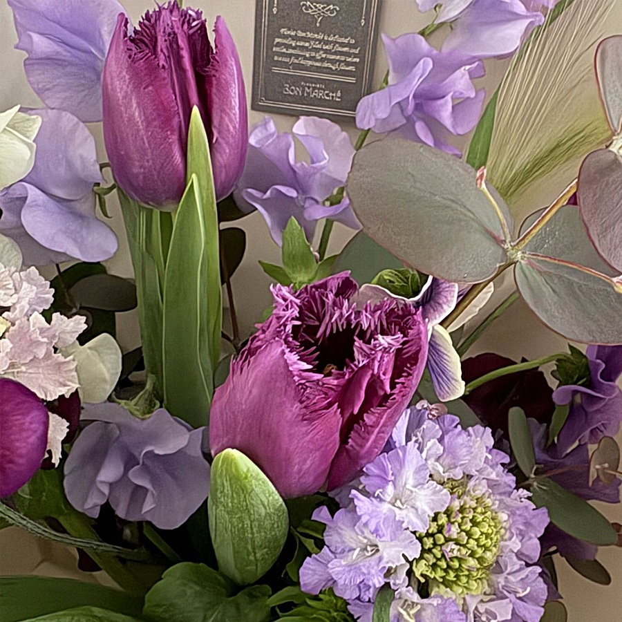 春のギフトブーケ｜Purple｜M