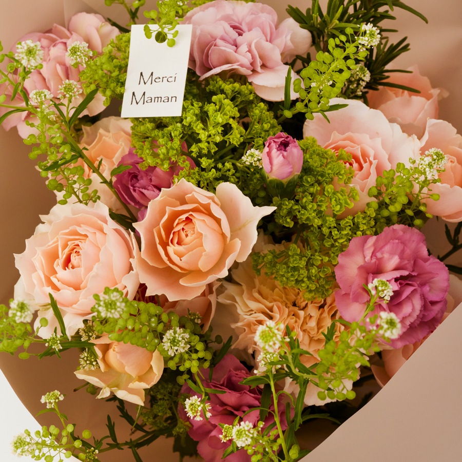 【母の日】スプレーバラとカーネーションのブーケ｜5/7～10お届け