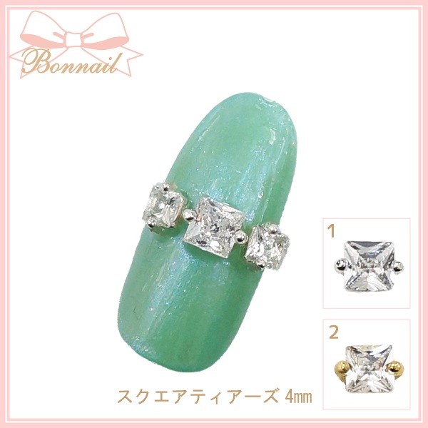 ネイルジュエリー スクエアティアーズ4mm