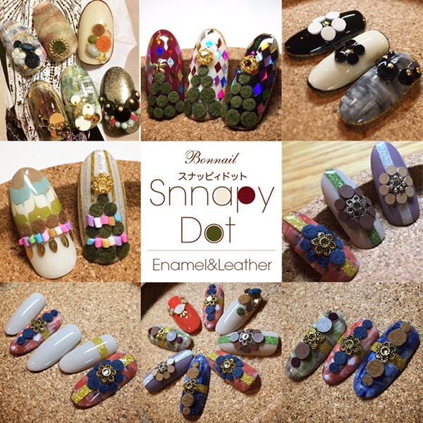 Bonnail スナッピィドット エナメル&レザー